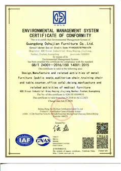 ISO-environmental management system certificate of conformity
